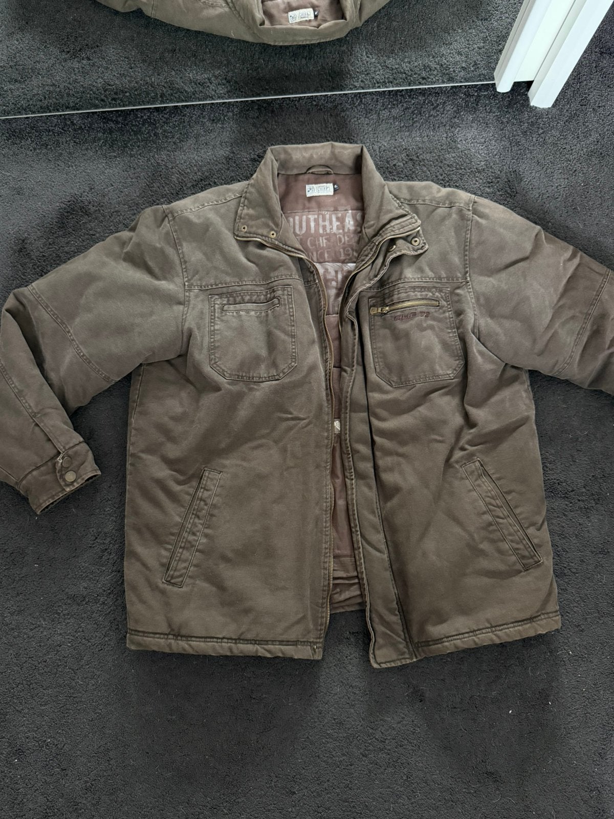 Vintage jas Chief maat XL (donker)bruin, Kleding | Heren, Jassen | Winter, Ophalen of Verzenden, Zo goed als nieuw, Maat 56/58 (XL)