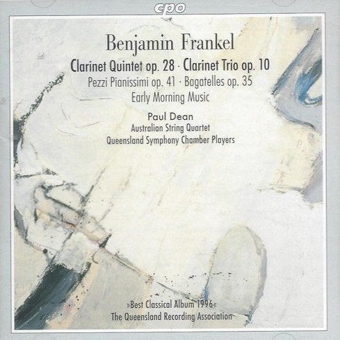 FRANKEL Clarinet quintet & clarinet trio CD DEAN CPO ZGAN, Cd's en Dvd's, Cd's | Klassiek, Ophalen of Verzenden, Modernisme tot heden