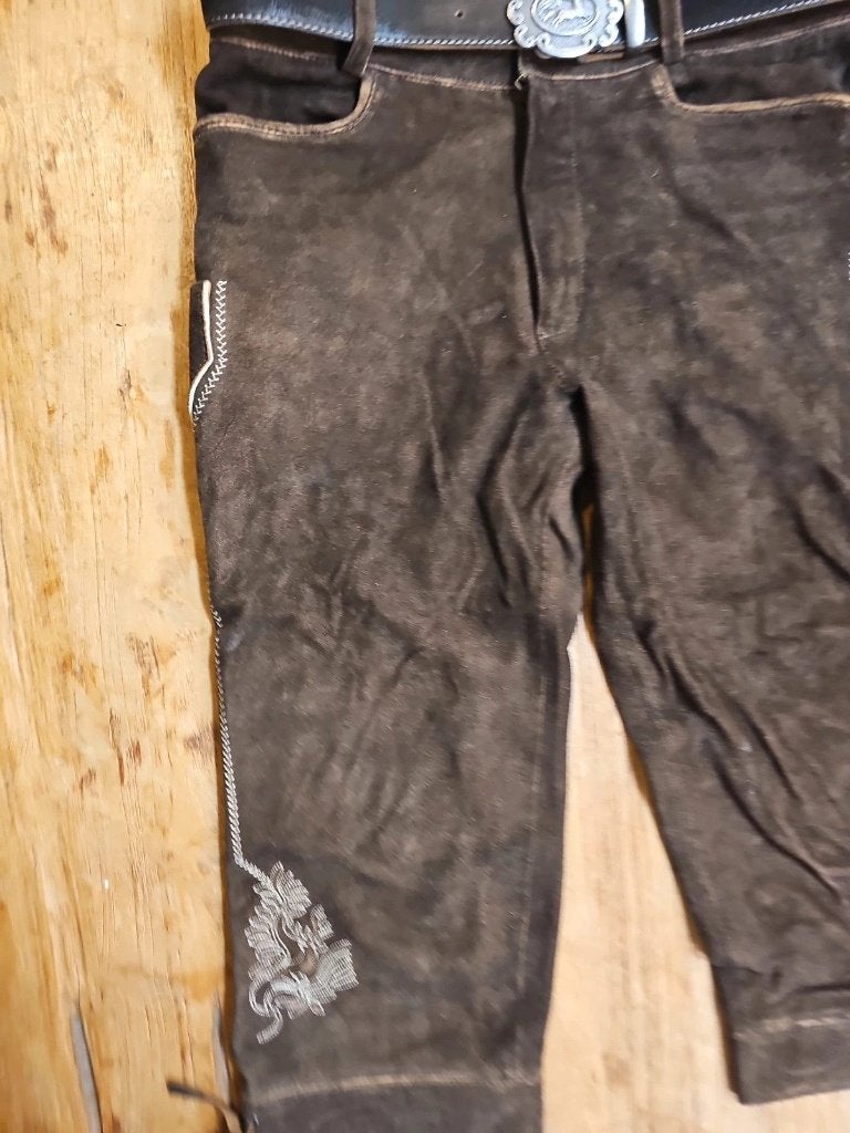 Echte almsach lederhosen maat 48, Maat 48/50 (M), Almsach, Djt@dejuistetoon.eu, Ophalen of Verzenden