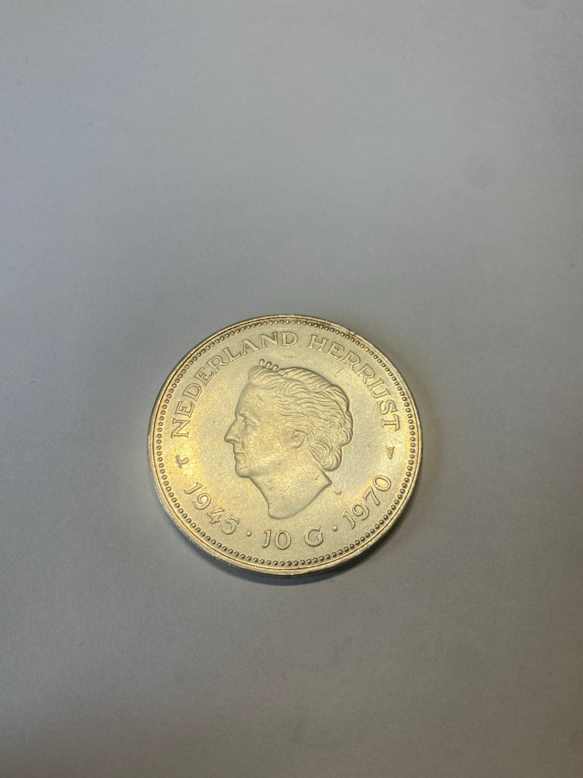Zilveren 10 Gulden Munt Koningin Juliana 1970, Koningin Juliana, Zilver, Ophalen of Verzenden, Losse munt