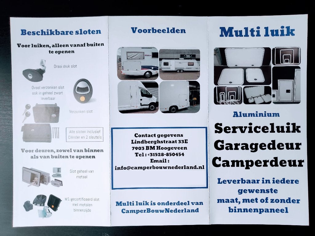 Serviceluik (aluminium) op maat Camperdeur (aluminium) op ma, Ophalen, Nieuw