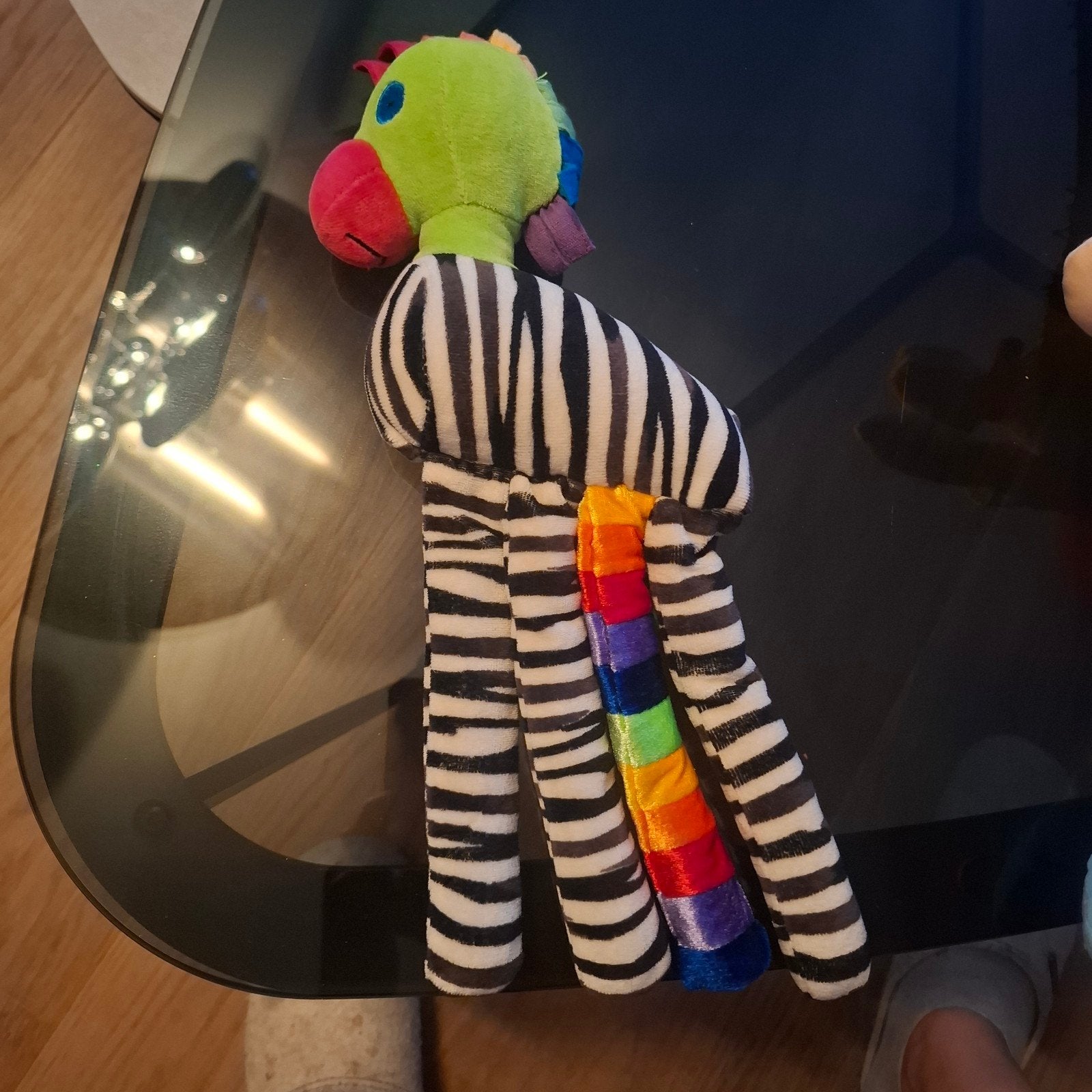 Zebra knuffel met regenboog staart, Gebruikt, Overige merken, Overige karakters, Overige typen