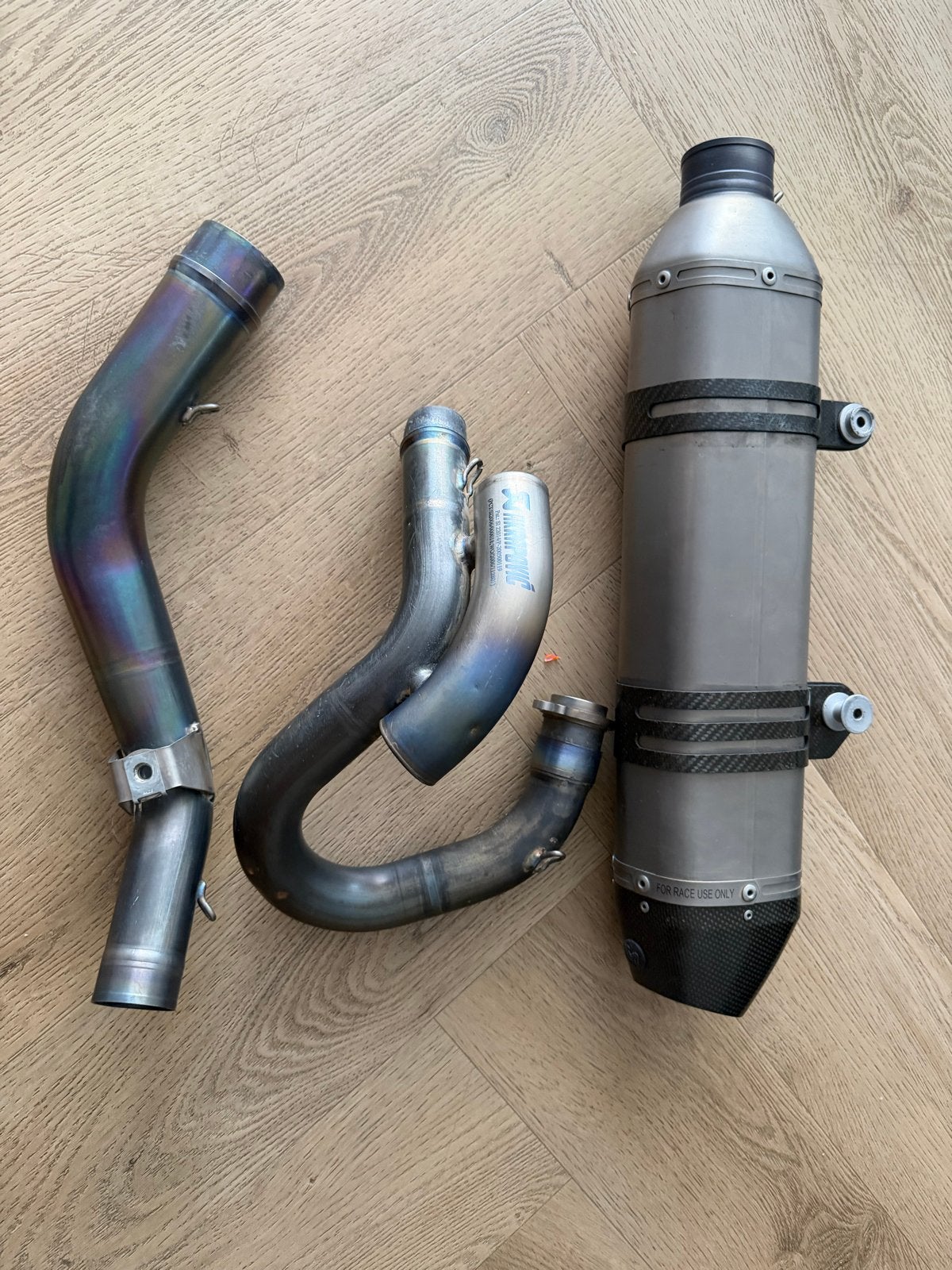 Akrapovic Titanium Uitlaat KTM SXF250 2006-2012, Ophalen of Verzenden, Gebruikt