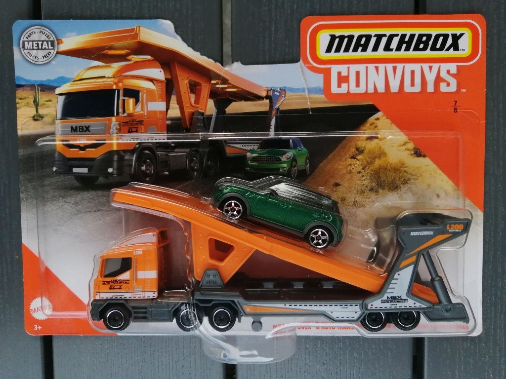 Matchbox 'Convoys' truck met oplegger met Mini Cooper, Ophalen of Verzenden, Nieuw, Auto