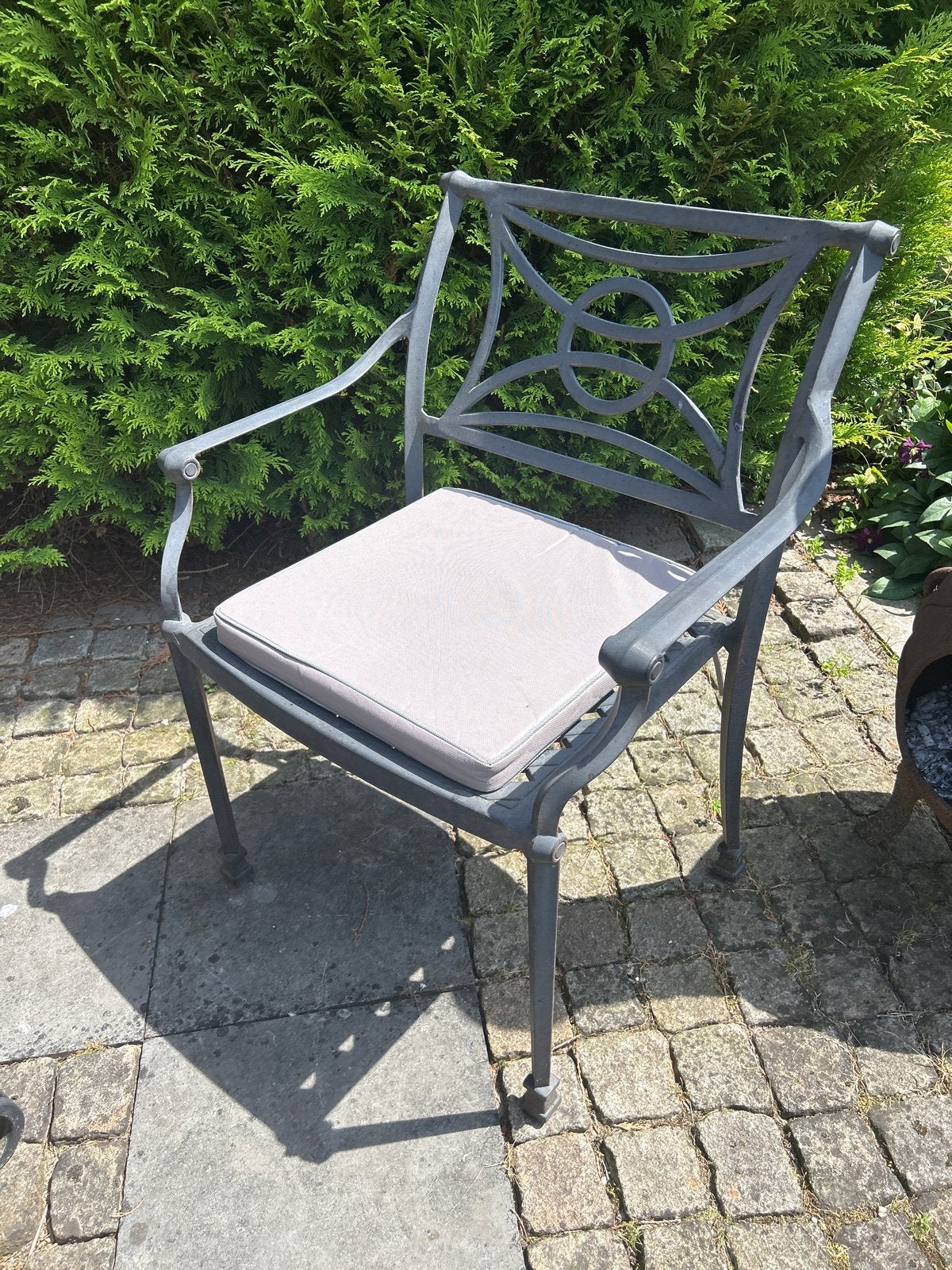 Aluminium tuinstoelen robuust  6 stuks met leuk design, Tuin en Terras, Tuinstoelen, Ophalen, Gebruikt, Aluminium