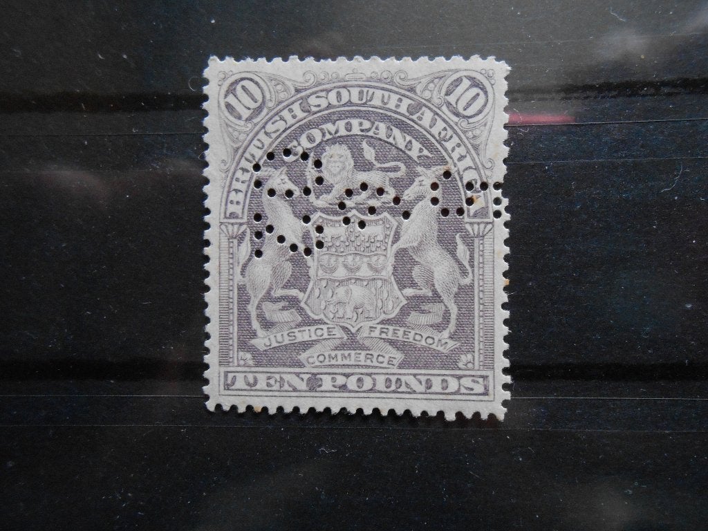 10 pond zegel British South Africa Company ongestempeld, Ophalen of Verzenden, Overige landen, Postfris