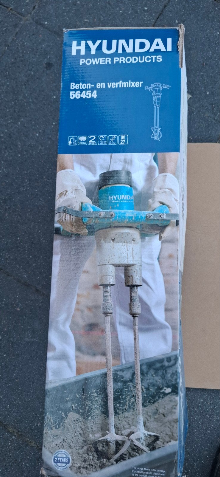 hyundai beton / verfmixer 1800 watt, Ophalen of Verzenden, Nieuw
