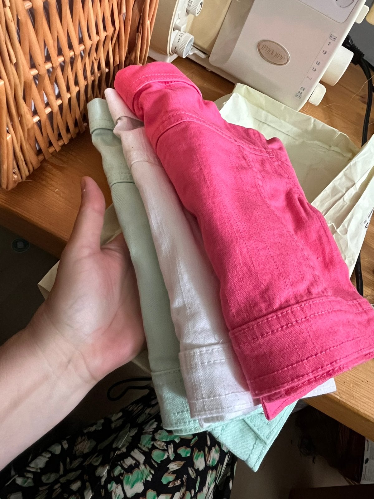 3 spijkerjasjes  maat 92. Roze, groen, wit, Ophalen of Verzenden, Zo goed als nieuw, Meisje