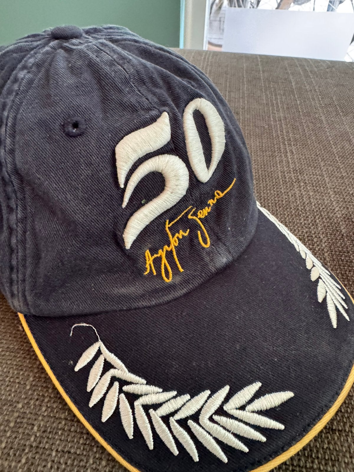 Vintage Mc Gregor petten -Ayrton Senna-50jaar, Ophalen of Verzenden, Gedragen, One size fits all, Pet