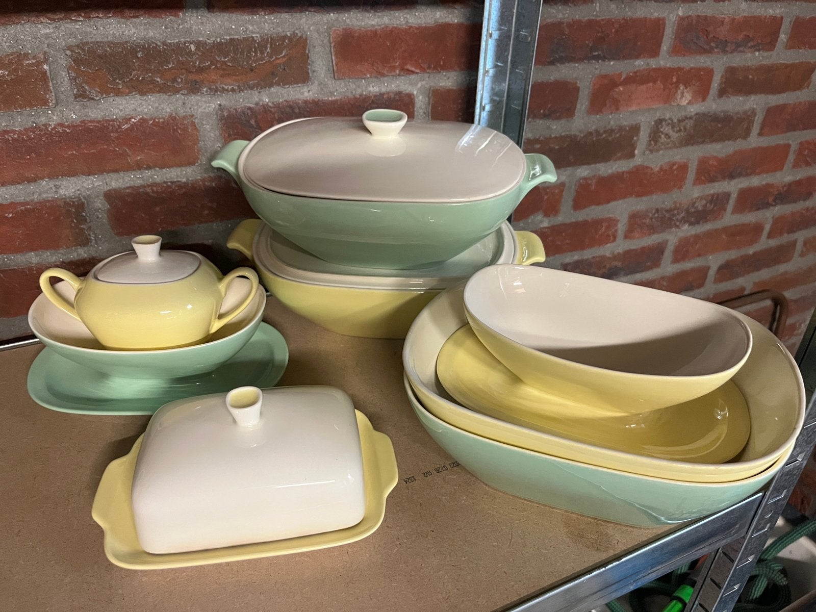 Pastel Regout Amsterdam servies., Antiek en Kunst, Antiek | Servies los, Ophalen of Verzenden