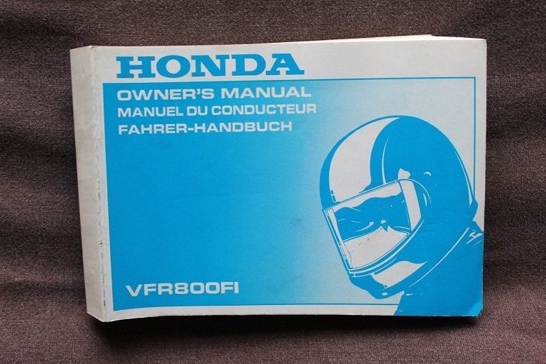 Honda VFR800 FI 1999 motorcycle owner's manual VFR 800, Ophalen of Verzenden, Honda