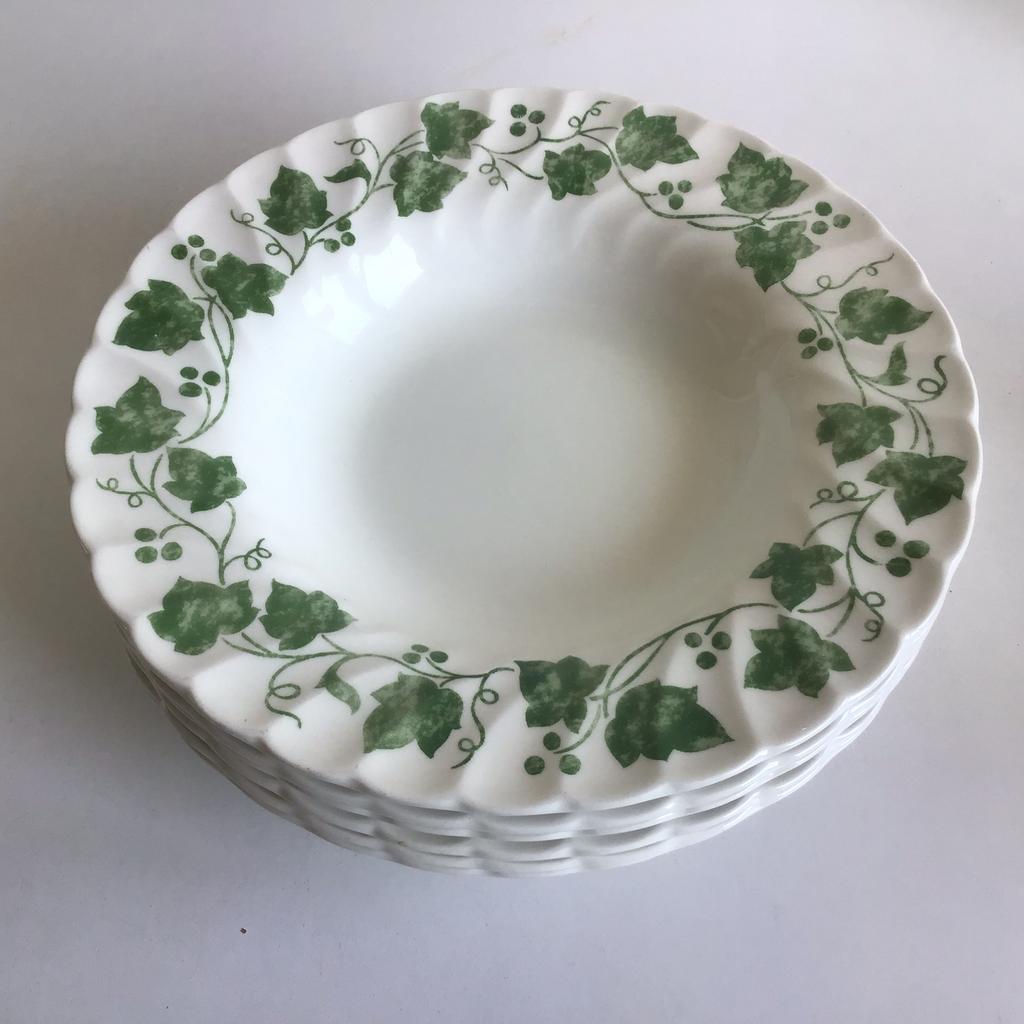6 Churchill Ivy Verdigris diepe borden soepborden bord NIEUW, Nieuw, Ophalen of Verzenden, Bord(en), Overige stijlen