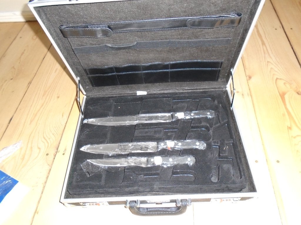 Messen set koffer, Ophalen, Bestekset, Zo goed als nieuw, Rvs of Chroom