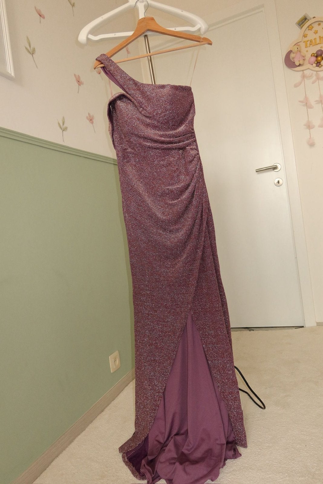 Elegante glitter galajurk, Galajurk, Zo goed als nieuw, Roze, Ophalen