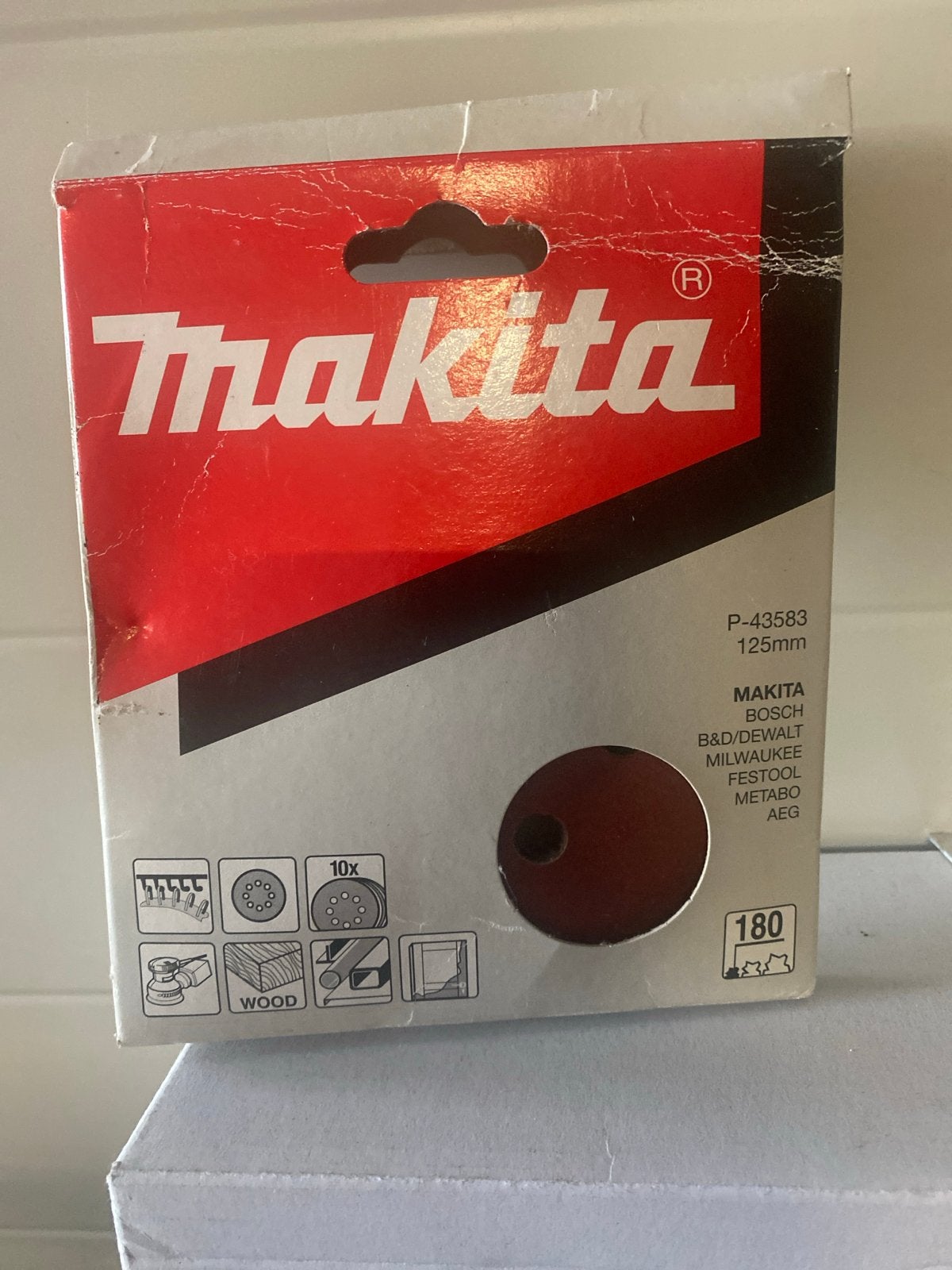 Makita schuurpapier 125mm K180 (9 van 10 vellen), Onbekend, Nieuw, Ophalen of Verzenden, Onbekend