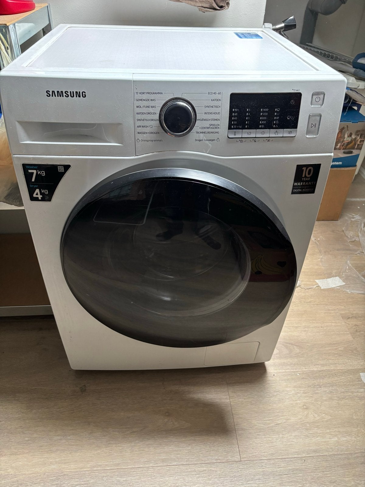 Samsung EcoBubble was-/droogcombinatie., Ophalen, Gebruikt, Voorlader, Kort programma