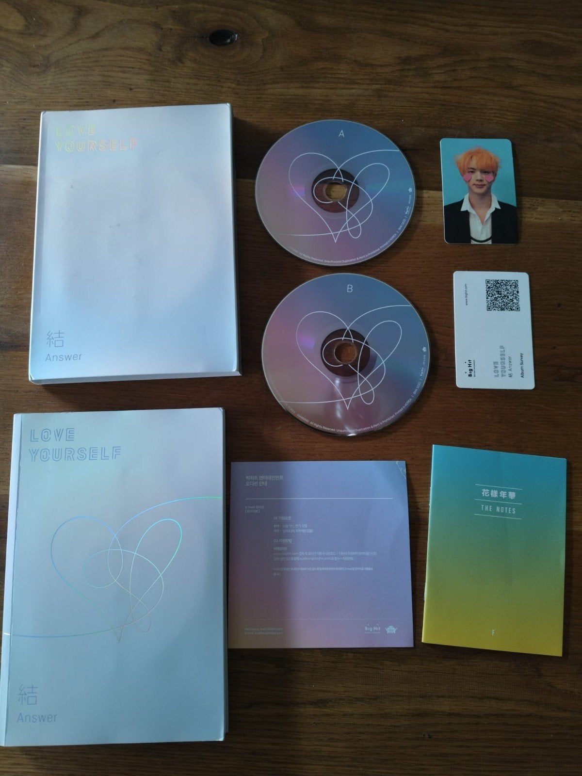 BTS Love Yourself Albums: 'Answer' (S) + 'Her' (E) met PC's, Boxset, K-pop, Ophalen of Verzenden, Zo goed als nieuw