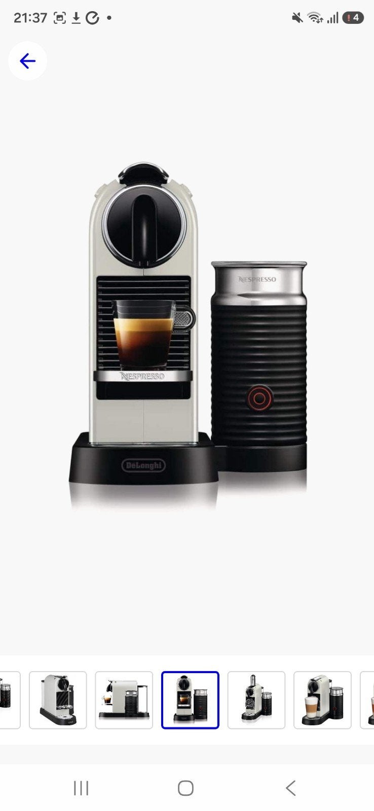 nespresso, Ophalen, Koffiemachine