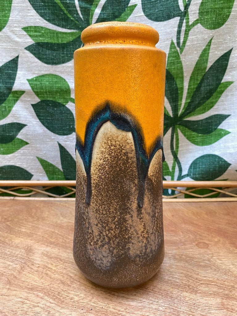 Vintage fatlava vaas Scheurich W-Germany, model 206-26, 1970, Antiek en Kunst, Antiek | Vazen, Ophalen of Verzenden