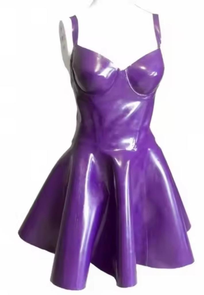 Latex jurk met bandjes, tm, Verzenden, Nieuw, Boven de knie