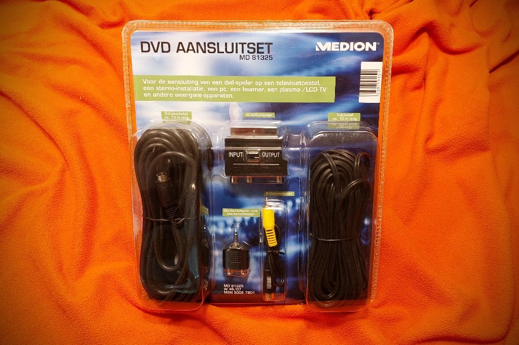 Medion DVD aansluitset MD 81325, Ophalen of Verzenden, Nieuw, 5 tot 10 meter, Tv-kabel