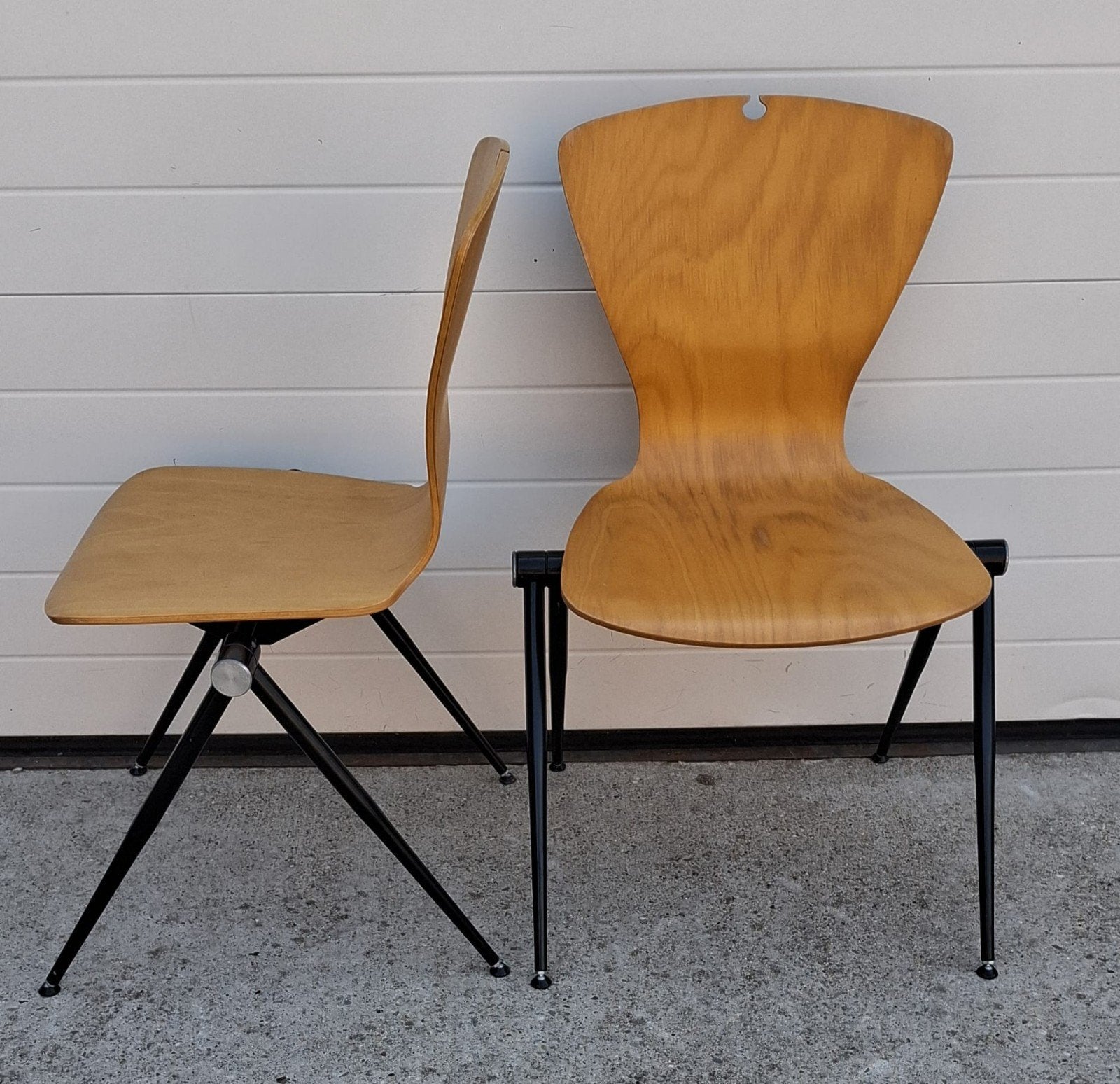 8 x Vintage schoolstoelen hout Pagholz stoelen retro cafe, Bruin, Ophalen of Verzenden, Zo goed als nieuw, Vijf, Zes of meer stoelen