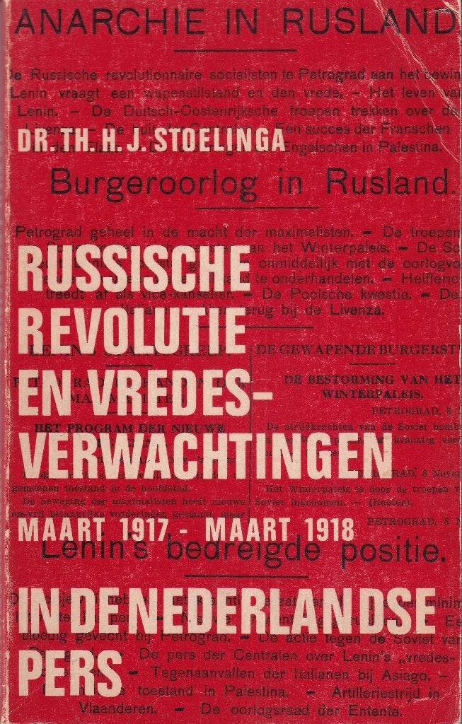 Russische Revolutie en Vredesverwachtingen in de Nederlandse, Boeken, Europa, Ophalen of Verzenden, 20e eeuw of later, Gelezen