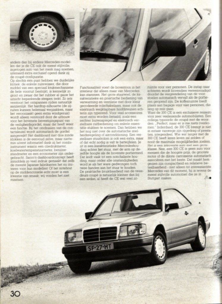 Autoselekt test Mercedes 300 CE 1987, Ophalen of Verzenden, Gelezen, Mercedes