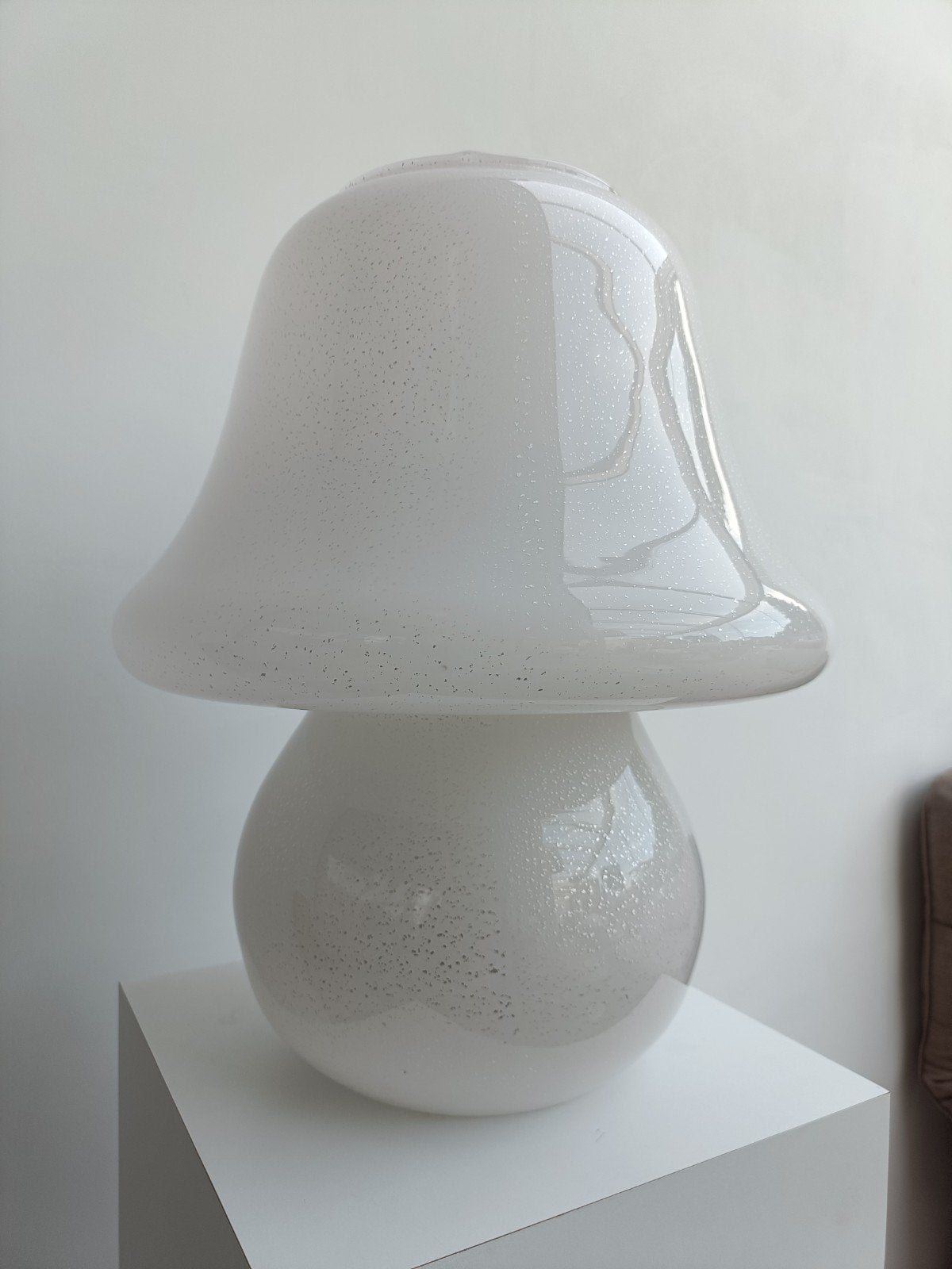 Murano Mushroom lampen 2x, Glas, 41 cm, Handgemaakt, Ophalen of Verzenden