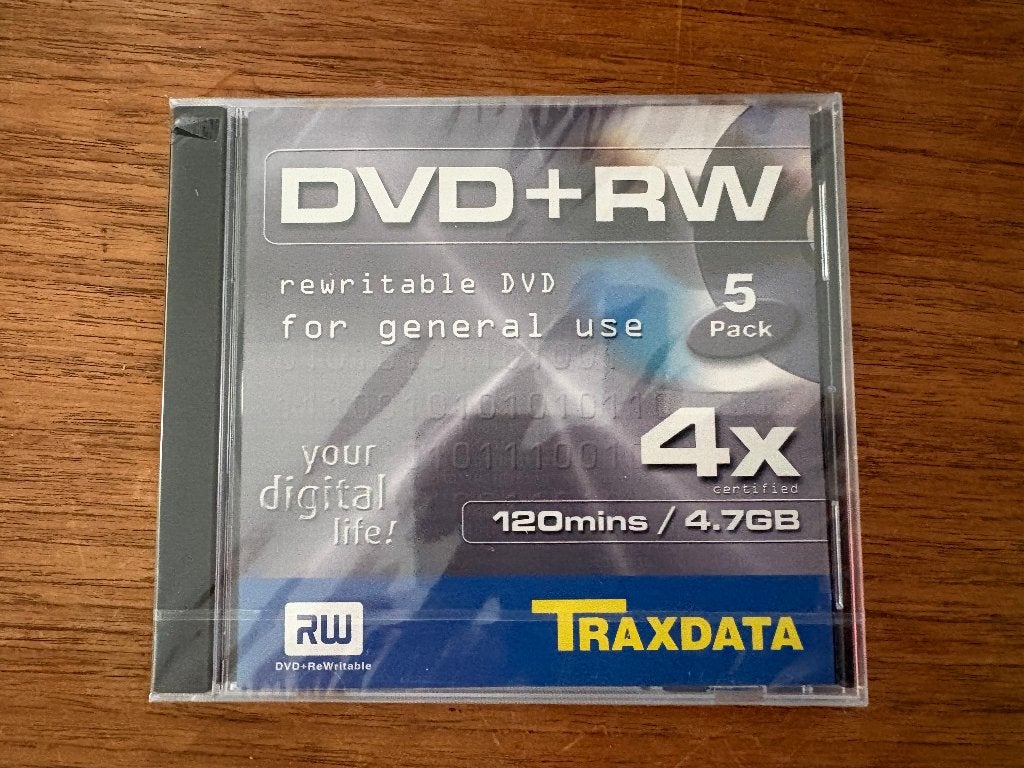 Traxdata DVD+RW, Computers en Software, Beschrijfbare discs, Herschrijfbaar, Nieuw, Ophalen of Verzenden, Traxdata