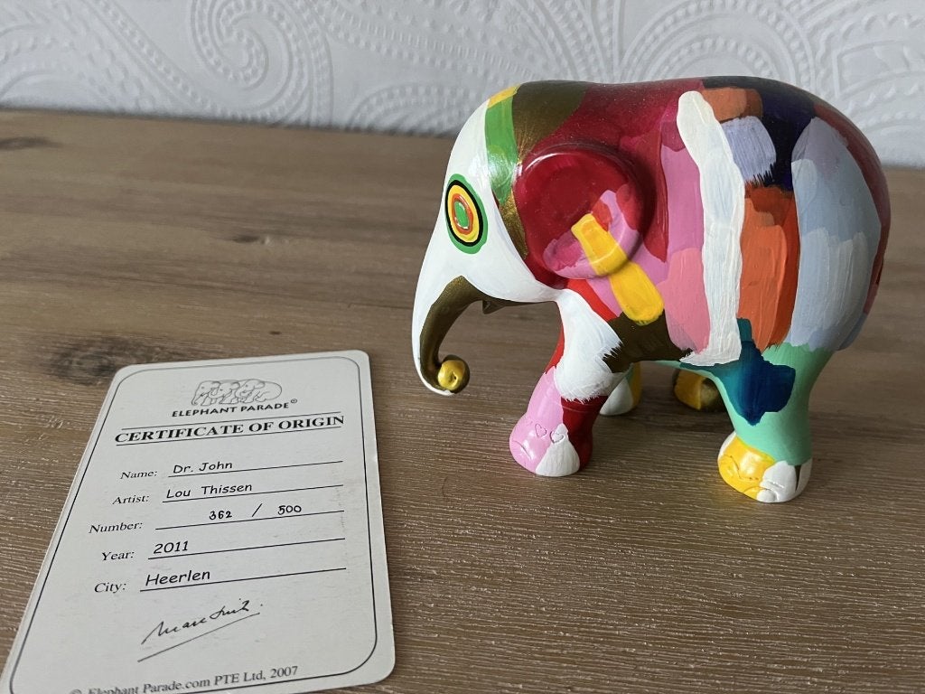 Olifant, dr John,  uit olifantenparade 2011, Verzamelen, Beelden en Beeldjes, Ophalen, Zo goed als nieuw, Dier