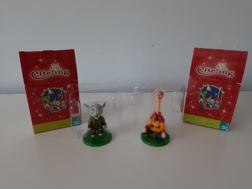 2 Efteling Sprookjesboom figuren: geitje en langnek, Ophalen of Verzenden, Zo goed als nieuw, Beeldje of Poppetje