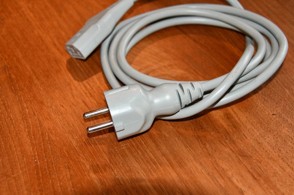Vintage Apple ll Macintosh Power cord Stroom Kabel 220V, Computers en Software, Ophalen of Verzenden, Apple
