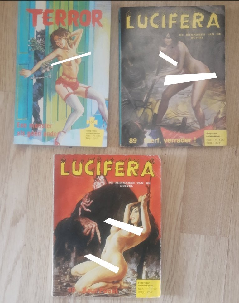 3x Volwassen Pockets / Lucifera + Terror, Meerdere stripboeken, Ophalen of Verzenden, Gelezen