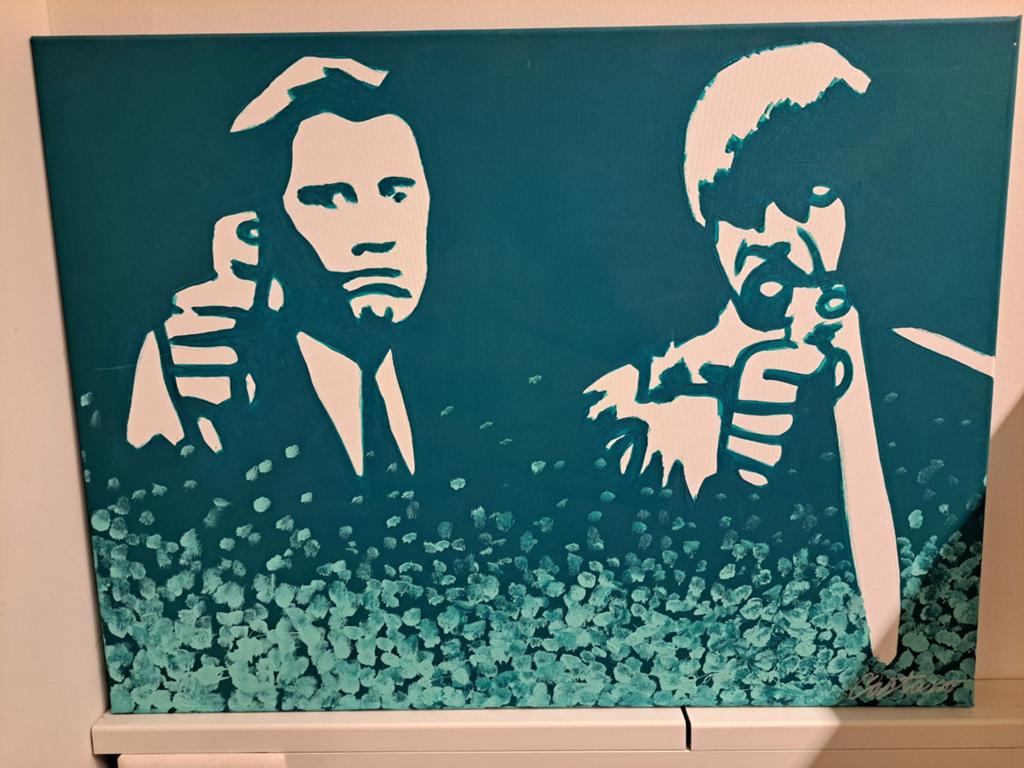 Castano - Pulp acrylverf schilderij, Ophalen