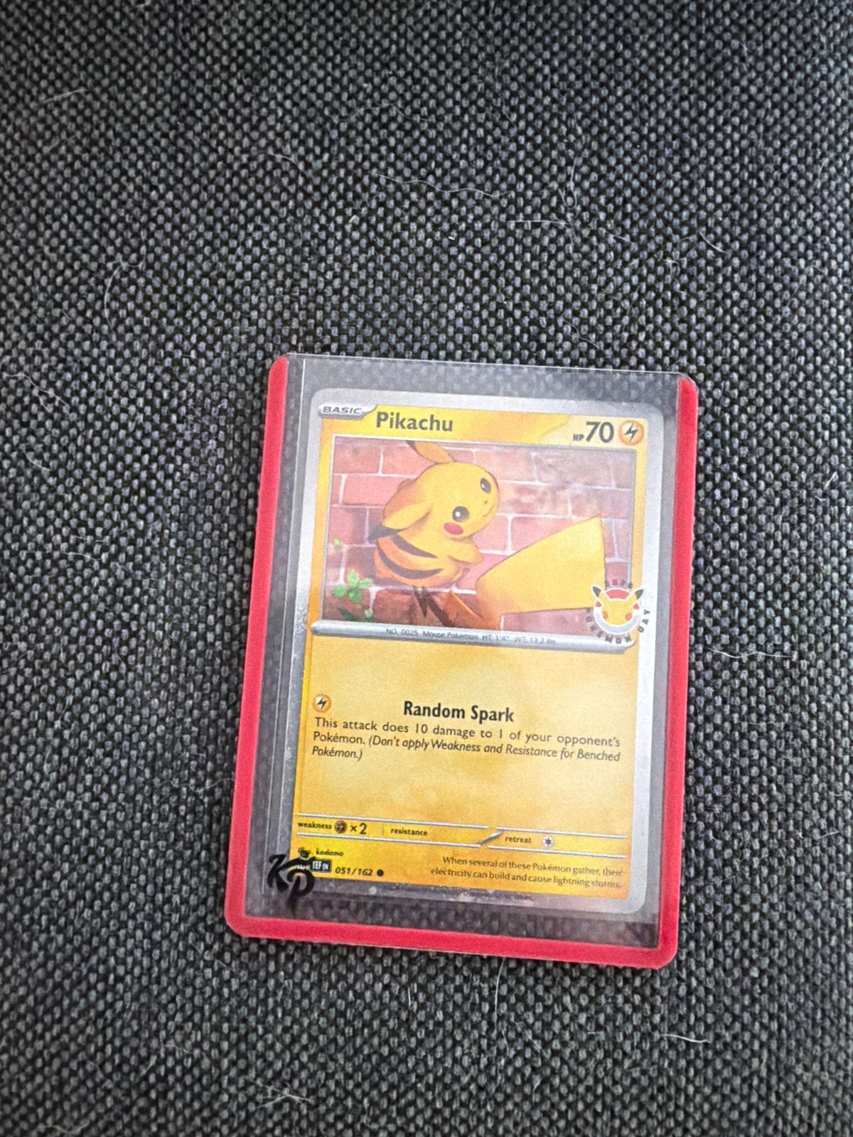 Pikachu Pokémon Kaart 051/162 - Basic 70 HP, Ophalen of Verzenden, Zo goed als nieuw, Losse kaart