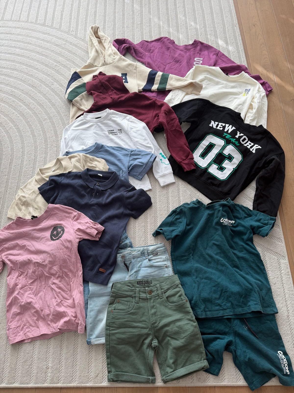Jongenskledingpakket maat 146-152: truien, shirts, broeken, Kinderen en Baby's, Ophalen of Verzenden, Gebruikt, Jongen, Setje
