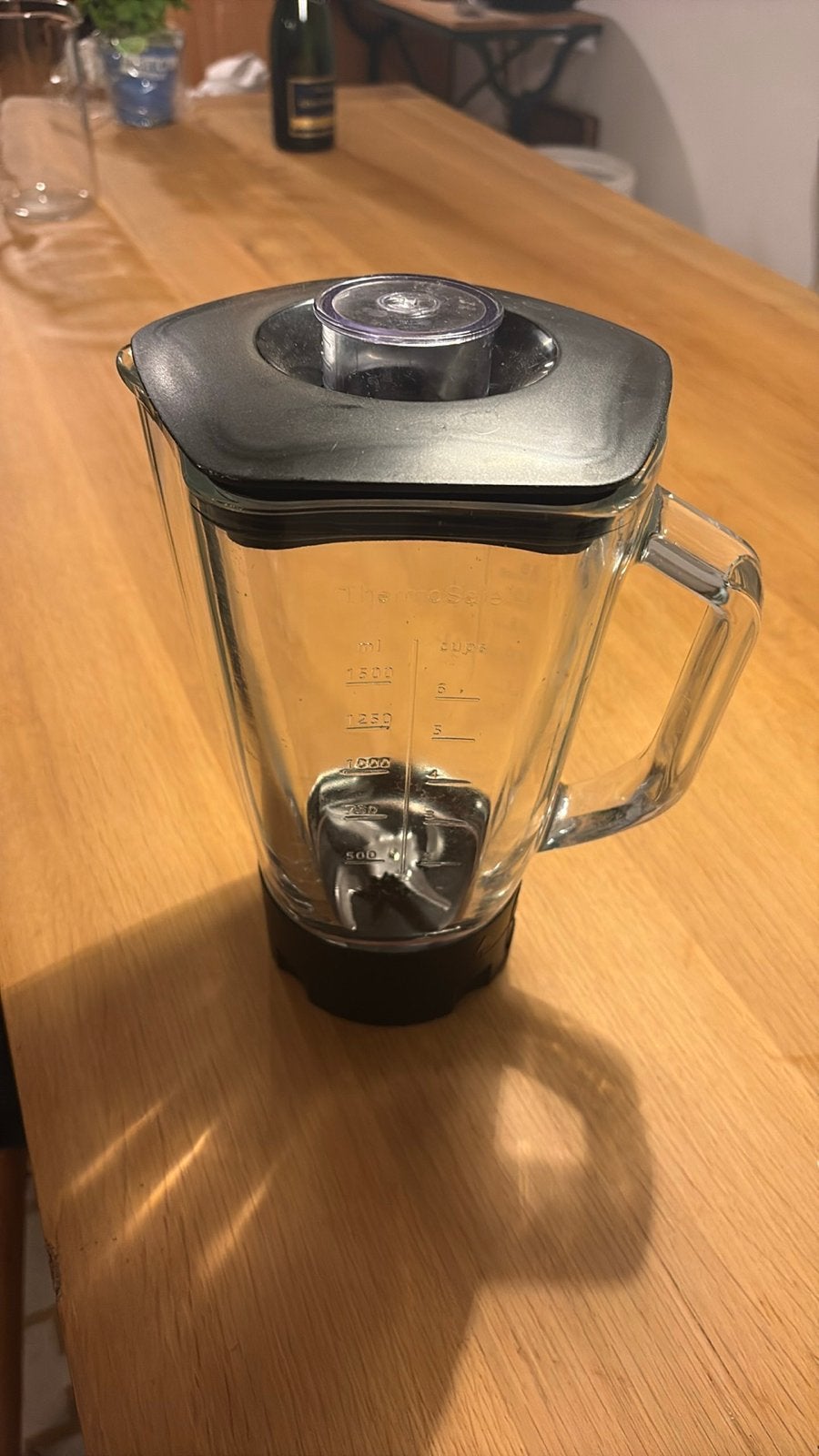 Glazen blenderkan voor Bosch MaxxiMUM / MUM8 (2L), Witgoed en Apparatuur, Blenders, Ophalen of Verzenden, Gebruikt, Blender-accessoire