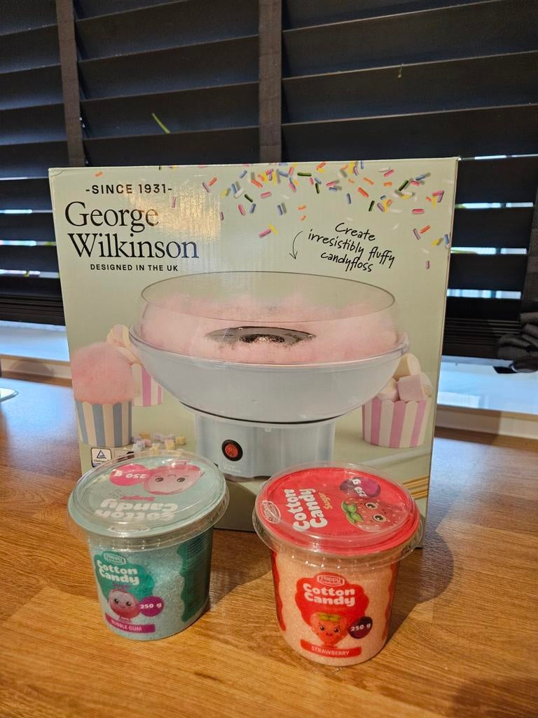 George Wilkinson Suikerspinmachine + Suiker, Ophalen, Zo goed als nieuw