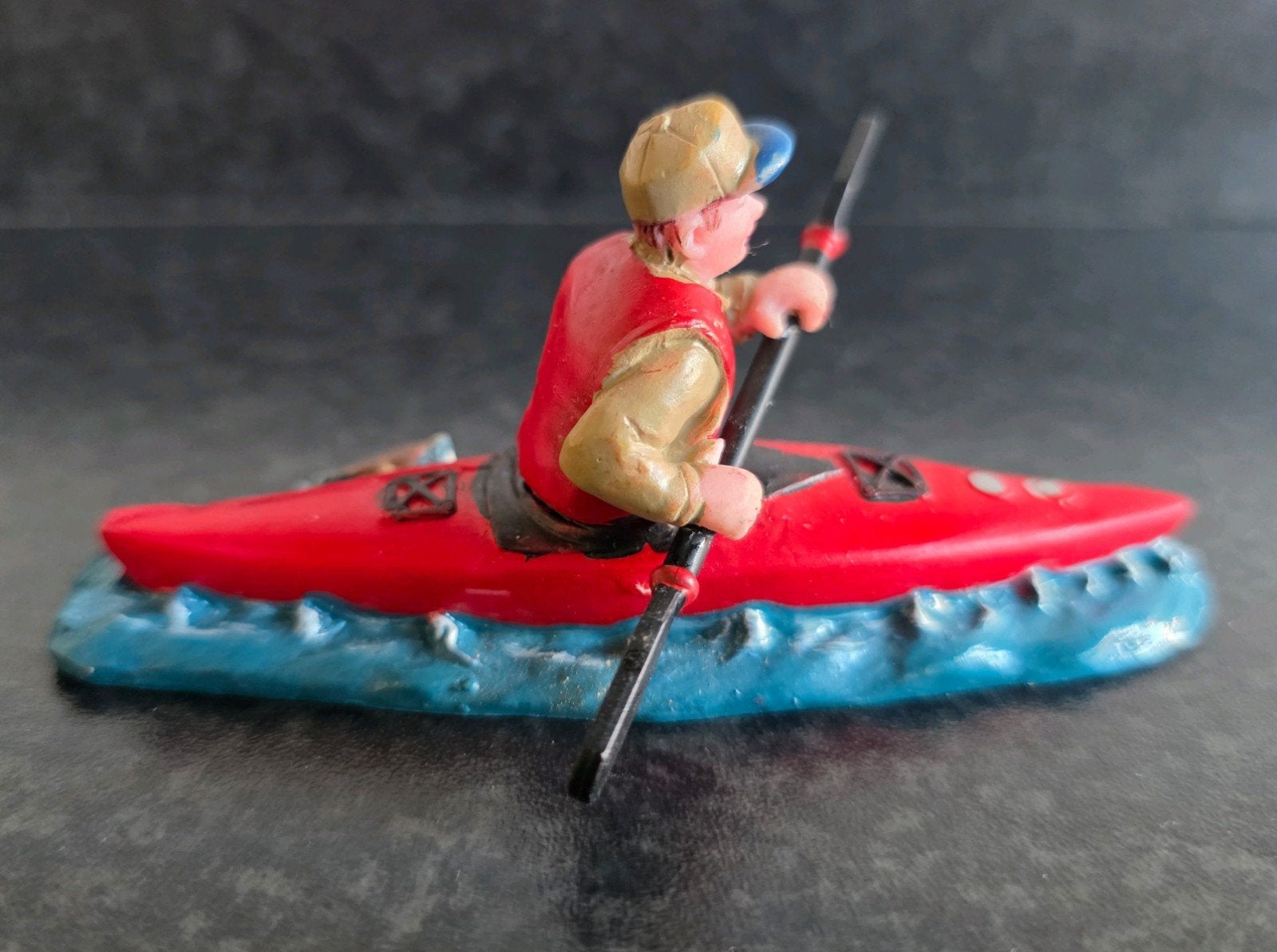 Lemax Retired kayak haven figuur bootje roeiboot kano, Ophalen, Gebruikt