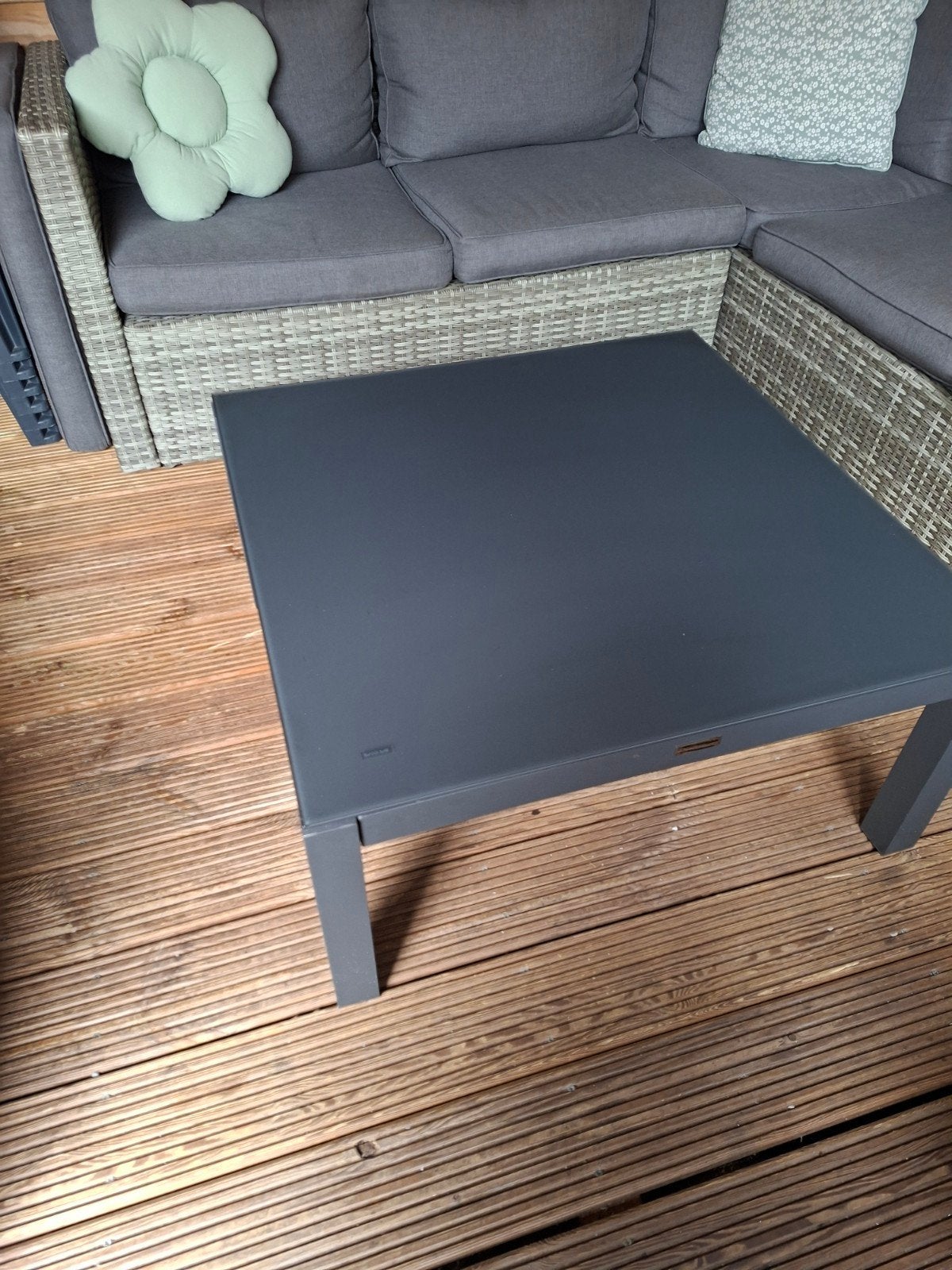 Garden Impressions tuintafel - Vierkant, Antraciet, Tuin en Terras, Ophalen, Zo goed als nieuw, Vierkant, Metaal