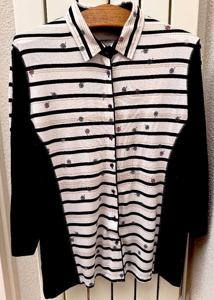 Sommerman - wit/donkerblauw overshirt maat 46, Kleding | Dames, Grote Maten, Sommermann, Ophalen of Verzenden, Zo goed als nieuw