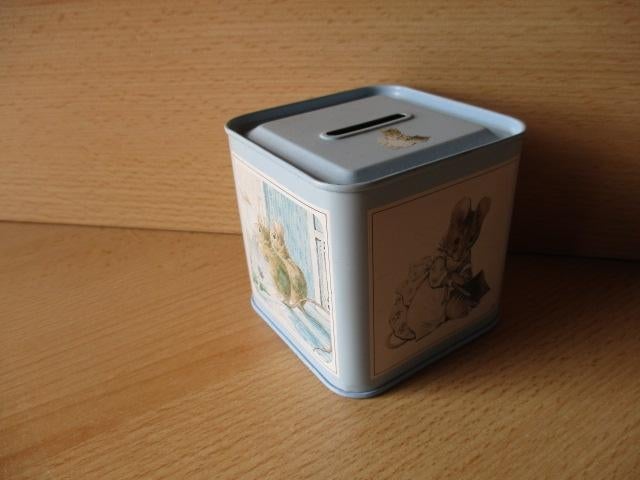 Beatrix Potter blikken spaarpot  Muis  Hunkydory 1989, Ophalen of Verzenden, Gebruikt