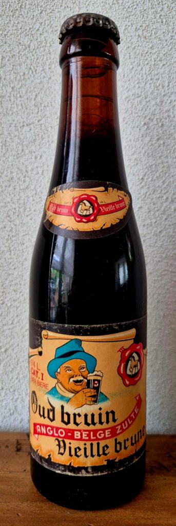 Zeer oude fles ANGLO oud bruin bier Belge ZULTE België. Verz, Ophalen of Verzenden, Zo goed als nieuw, Flesje(s), Overige merken