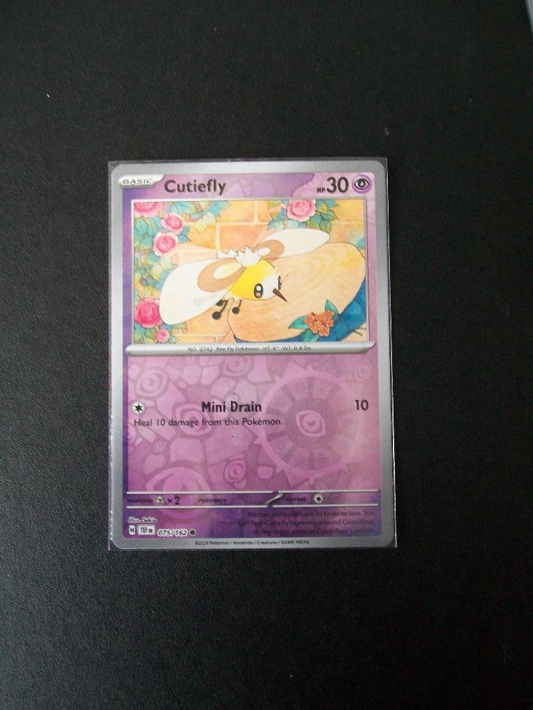 8694: Nieuwe Pokemonkaart holofoil CUTIEFLY HP 30 (075/162), Verzenden, Nieuw, Losse kaart, Foil