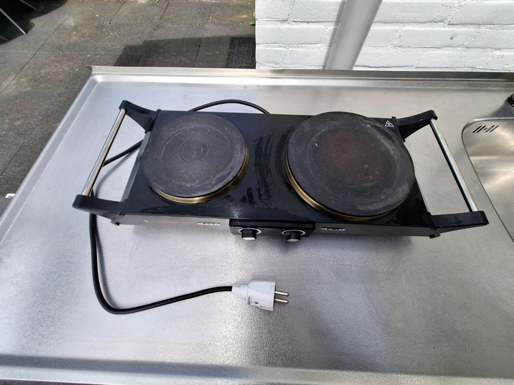 Kookplaar 2 pits elekrrisch, Witgoed en Apparatuur, Kookplaten, 3 kookzones of minder, Ophalen of Verzenden, Zo goed als nieuw