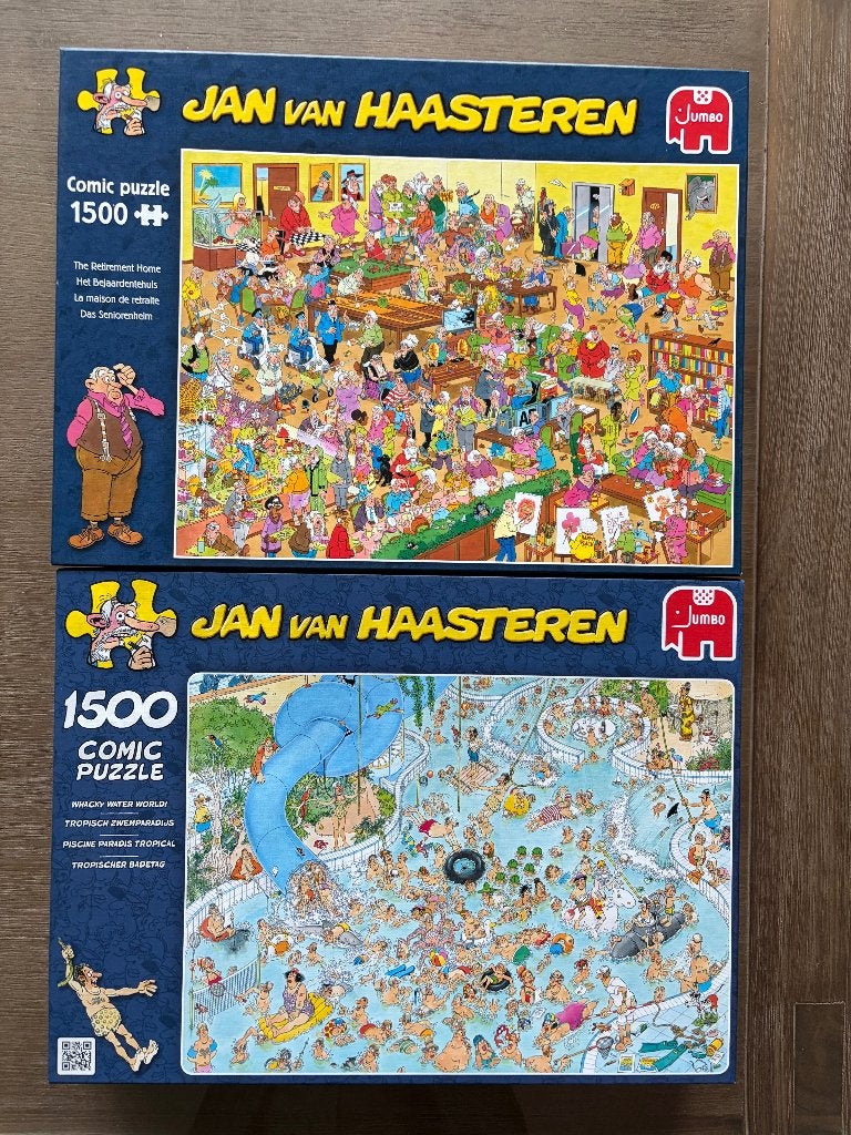 Puzzle's Jan van Haasteren 1500 stukjes.  (T), Ophalen of Verzenden, 500 t/m 1500 stukjes, Zo goed als nieuw, Legpuzzel