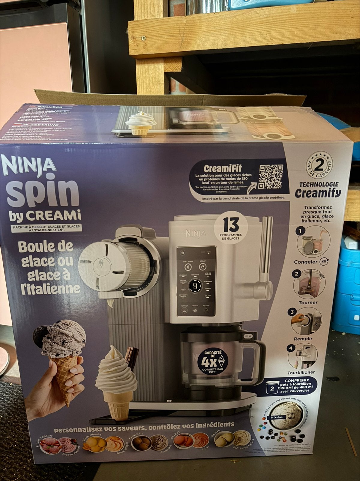 Ninja CREAMI Spin by Cream ( Ijsmaker en softijs), Witgoed en Apparatuur, Ophalen, Nieuw