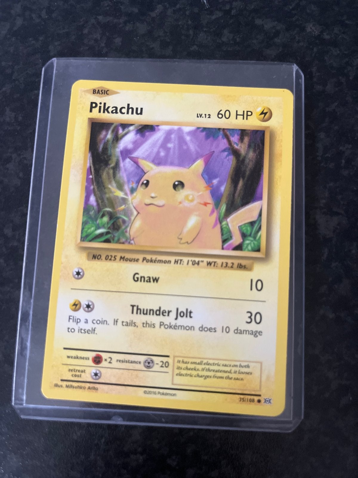 Pikachu Pokémon kaart LV.12 60 HP, Ophalen, Zo goed als nieuw, Losse kaart