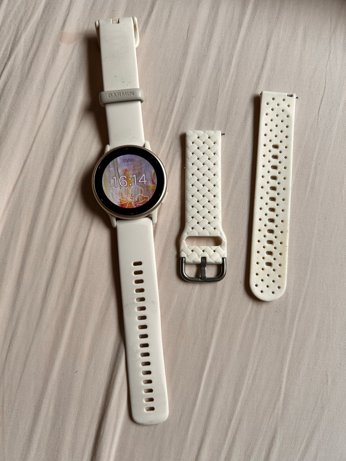 Garmin Vivoactive 5 Smartwatch - Wit met extra bandjes, Sieraden, Tassen en Uiterlijk, Smartwatches, Ophalen, Wit, Waterdicht